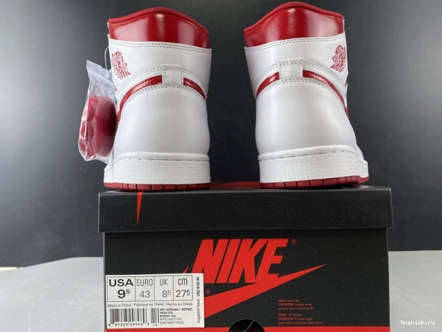 One Kick Red Air 555088-103 Jordan 1 Metallic Retro (2017) 0806